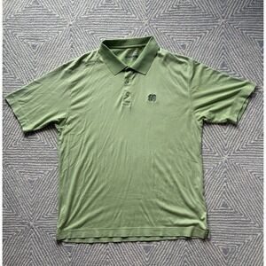 Cutter‎ & Buck DryTec Notre Dame Polo Shirt - Green/White Stripe - XL